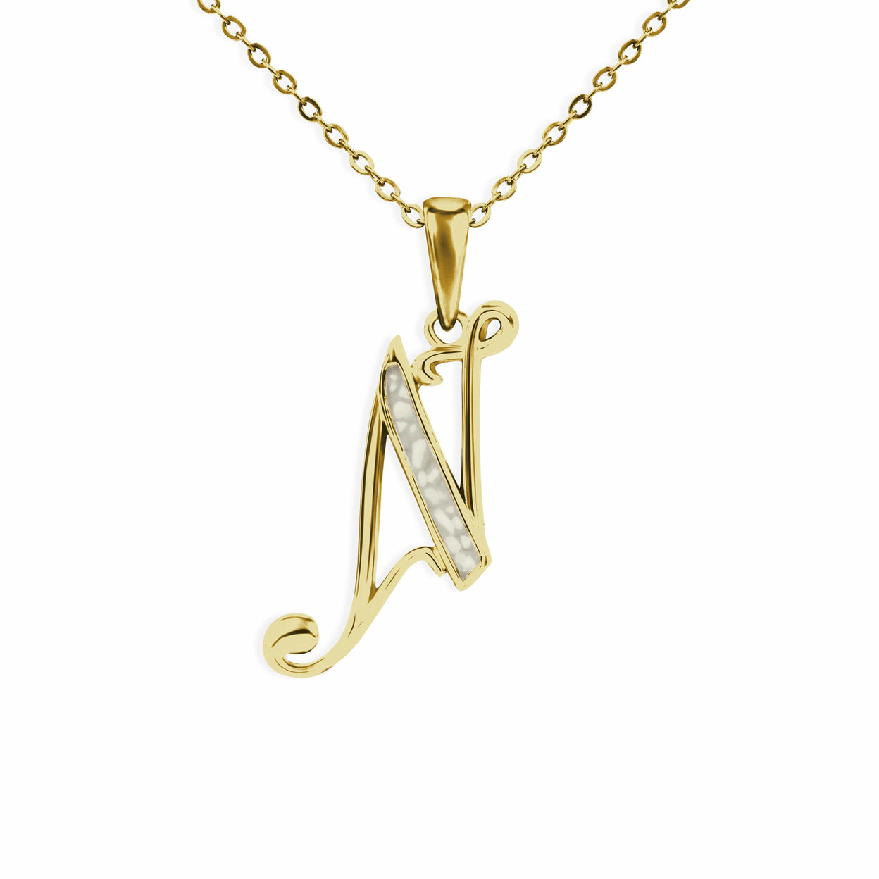 Load image into Gallery viewer, EverWith Alphabet Memorial Ashes Pendant - Letter N