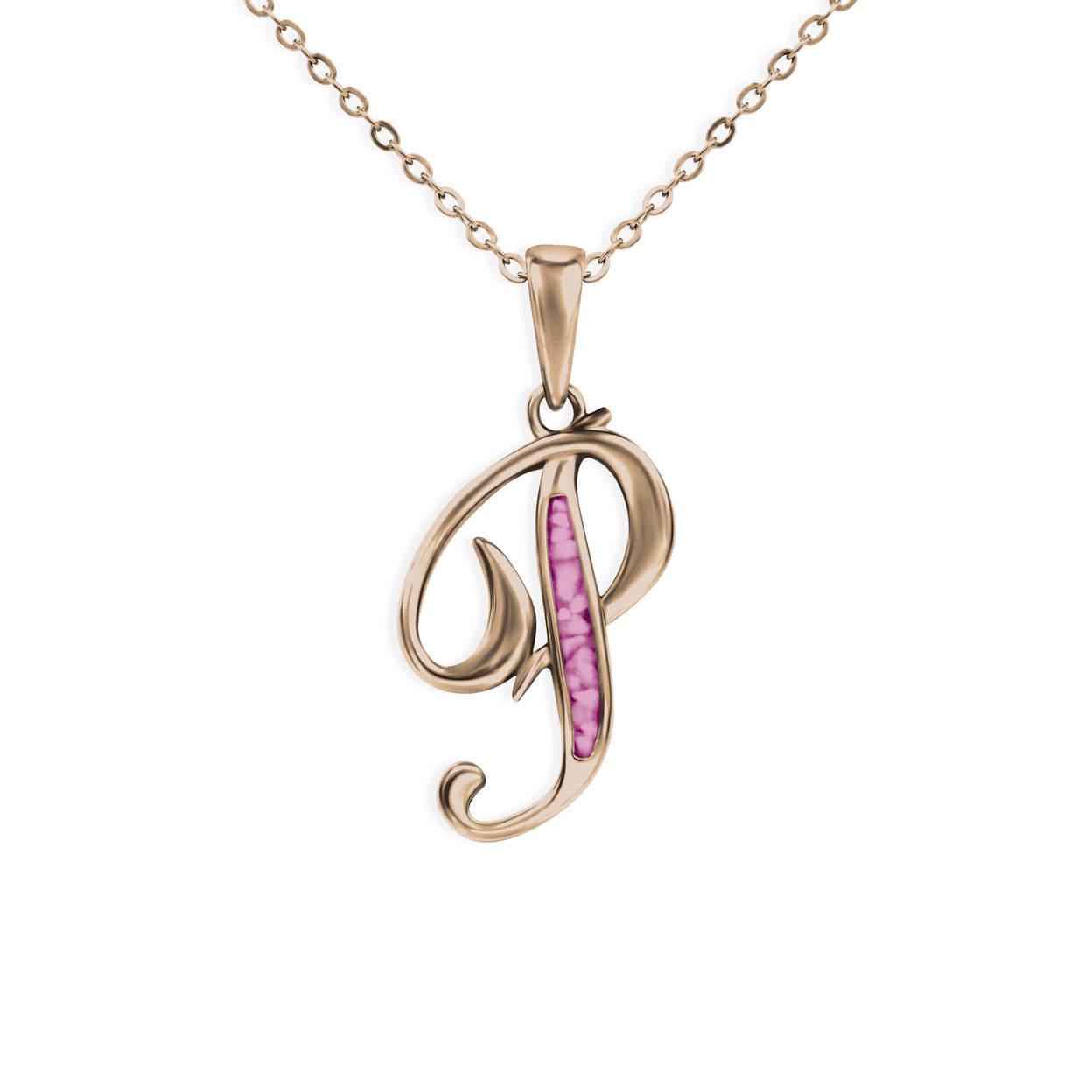 Load image into Gallery viewer, EverWith Alphabet Memorial Ashes Pendant - Letter P