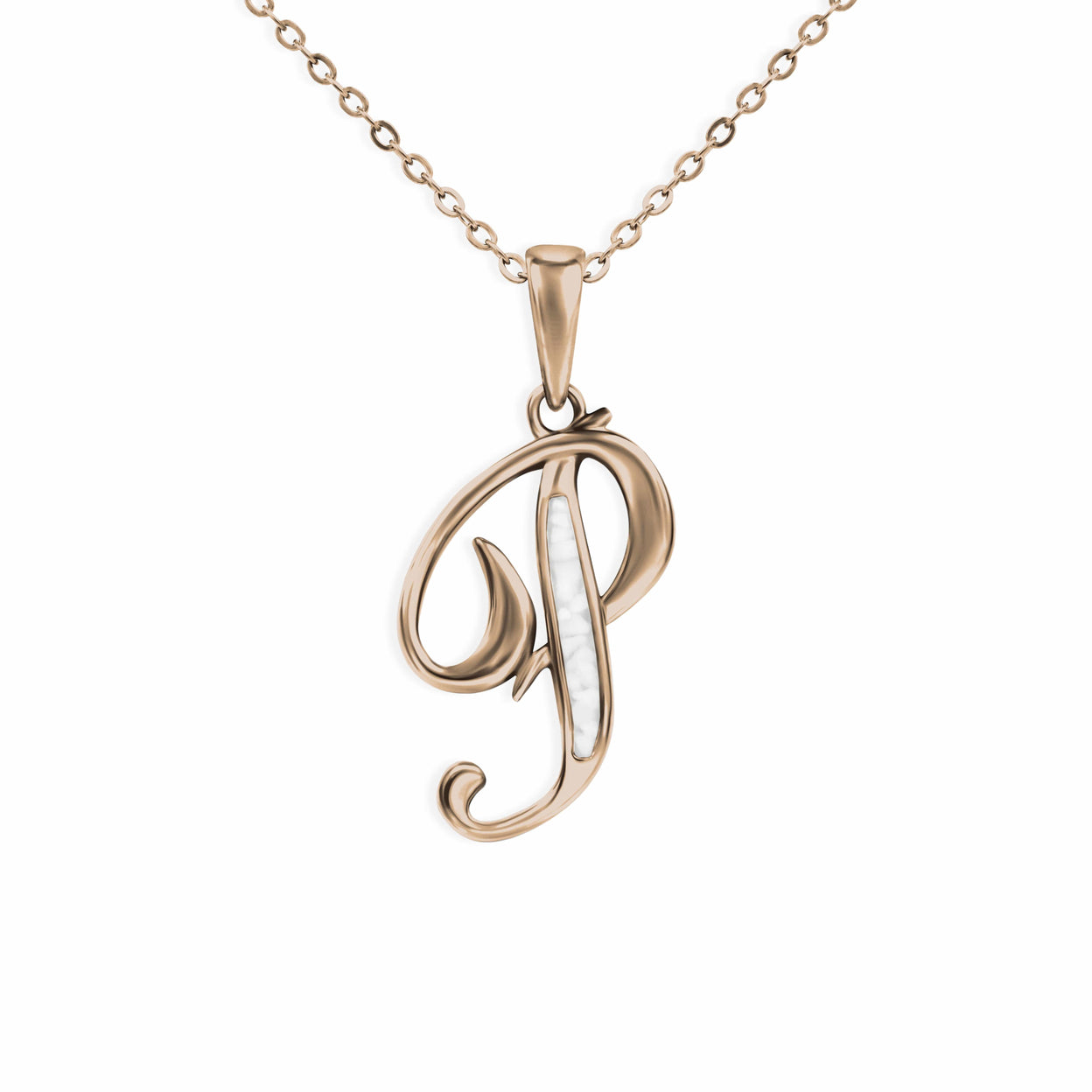 Load image into Gallery viewer, EverWith Alphabet Memorial Ashes Pendant - Letter P