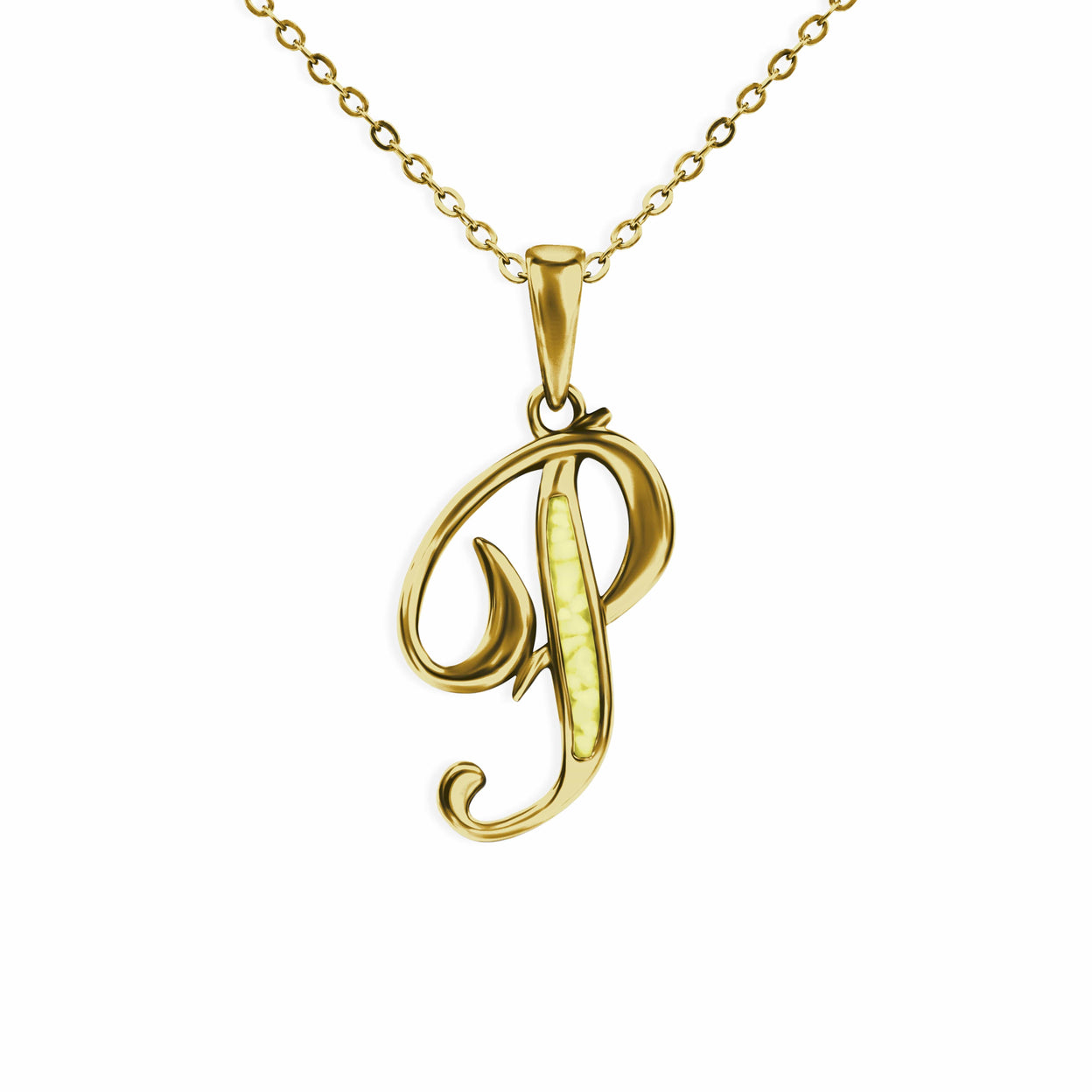 Load image into Gallery viewer, EverWith Alphabet Memorial Ashes Pendant - Letter P