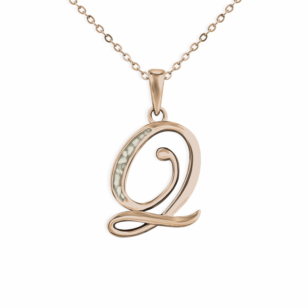 Load image into Gallery viewer, EverWith Alphabet Memorial Ashes Pendant - Letter Q