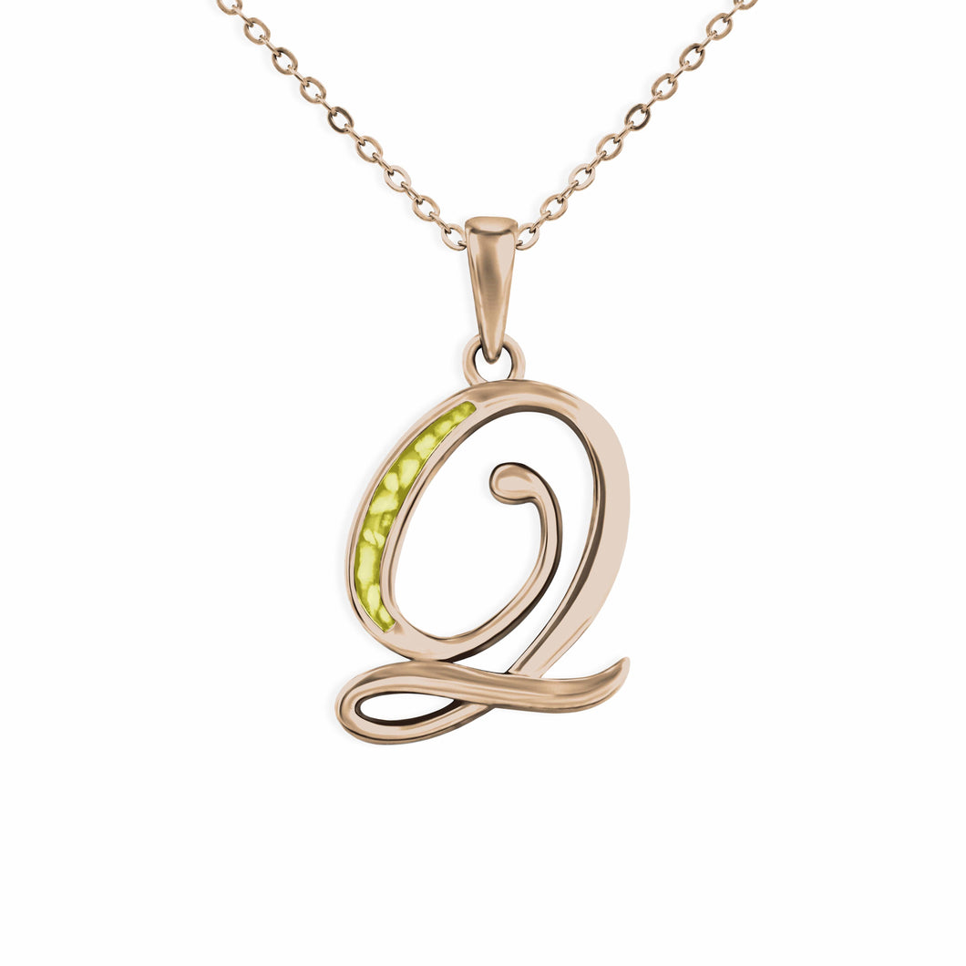 EverWith Alphabet Memorial Ashes Pendant - Letter Q