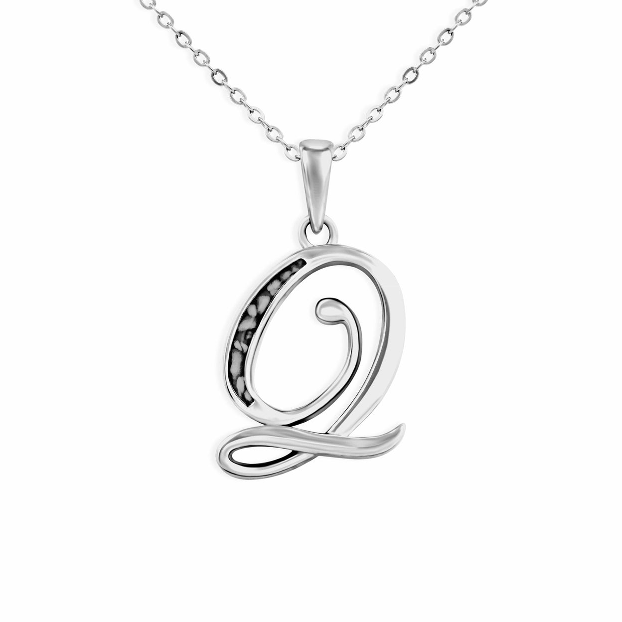 Load image into Gallery viewer, EverWith Alphabet Memorial Ashes Pendant - Letter Q