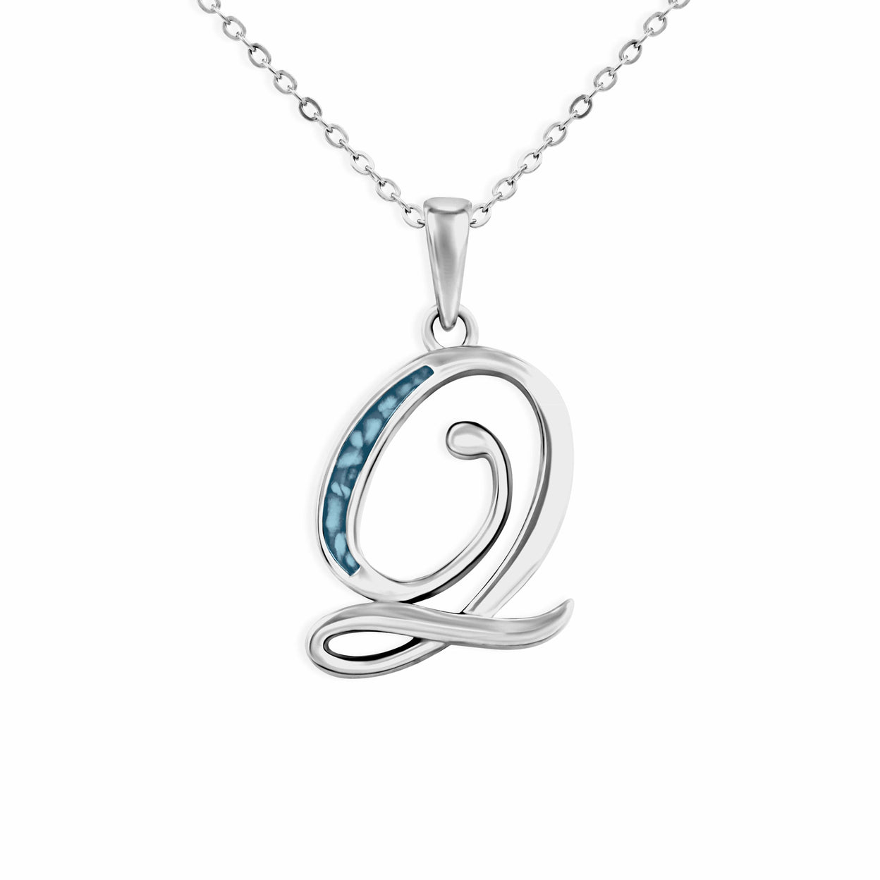 Load image into Gallery viewer, EverWith Alphabet Memorial Ashes Pendant - Letter Q