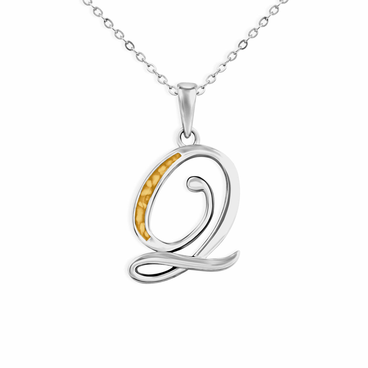 Load image into Gallery viewer, EverWith Alphabet Memorial Ashes Pendant - Letter Q