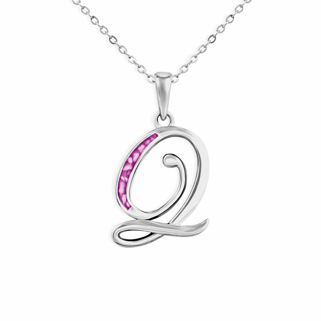 EverWith Alphabet Memorial Ashes Pendant - Letter Q