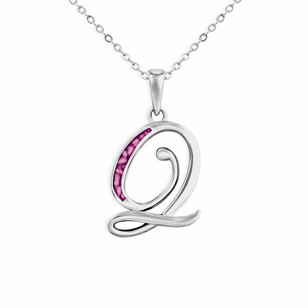 Load image into Gallery viewer, EverWith Alphabet Memorial Ashes Pendant - Letter Q