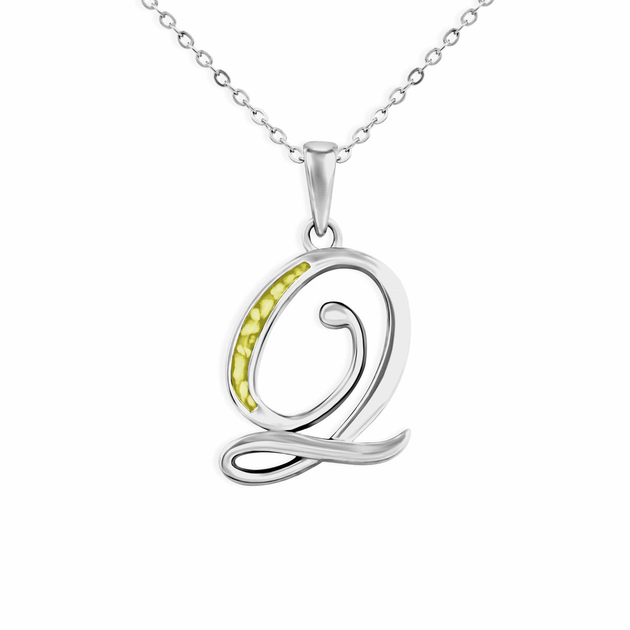 Load image into Gallery viewer, EverWith Alphabet Memorial Ashes Pendant - Letter Q