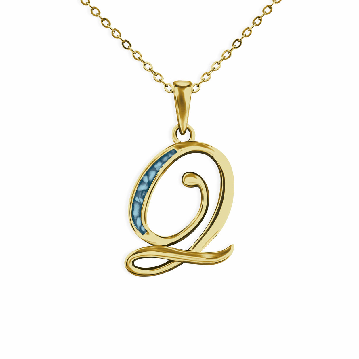 Load image into Gallery viewer, EverWith Alphabet Memorial Ashes Pendant - Letter Q