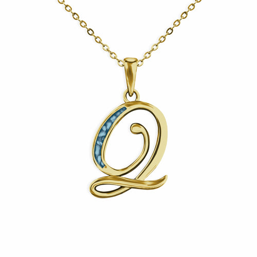 EverWith Alphabet Memorial Ashes Pendant - Letter Q