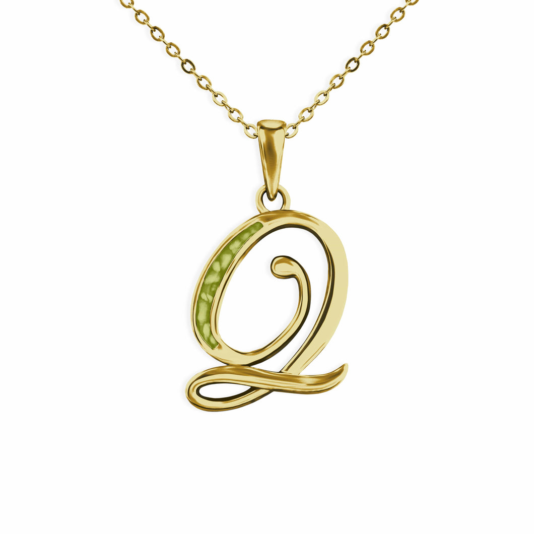 EverWith Alphabet Memorial Ashes Pendant - Letter Q