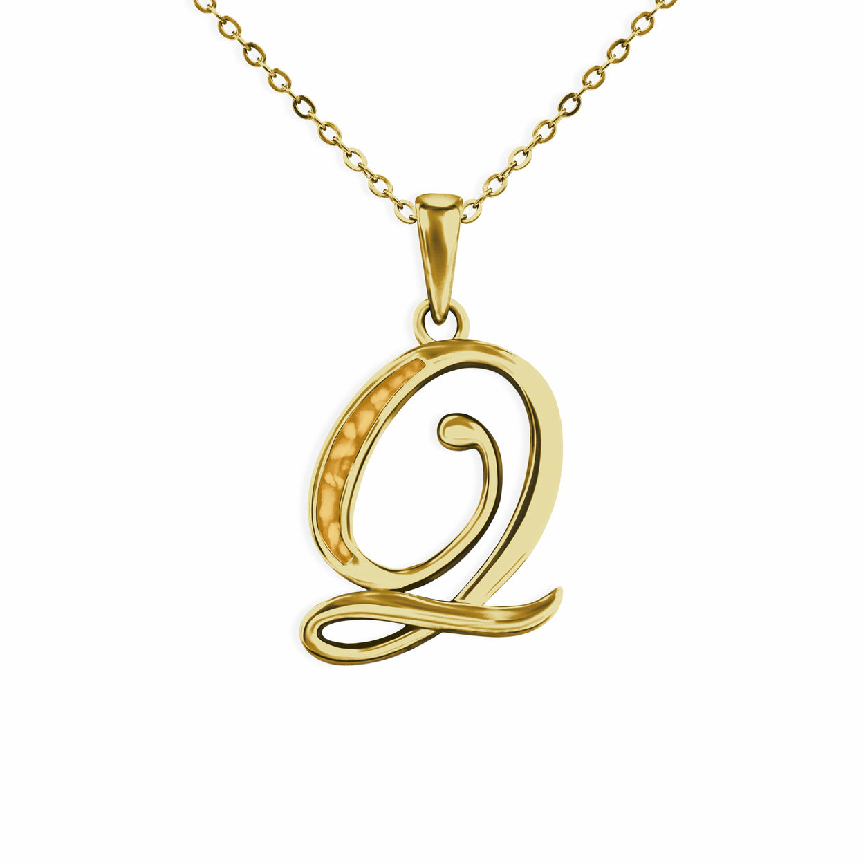 Load image into Gallery viewer, EverWith Alphabet Memorial Ashes Pendant - Letter Q