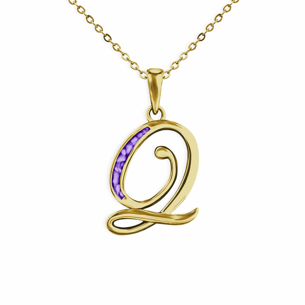 EverWith Alphabet Memorial Ashes Pendant - Letter Q