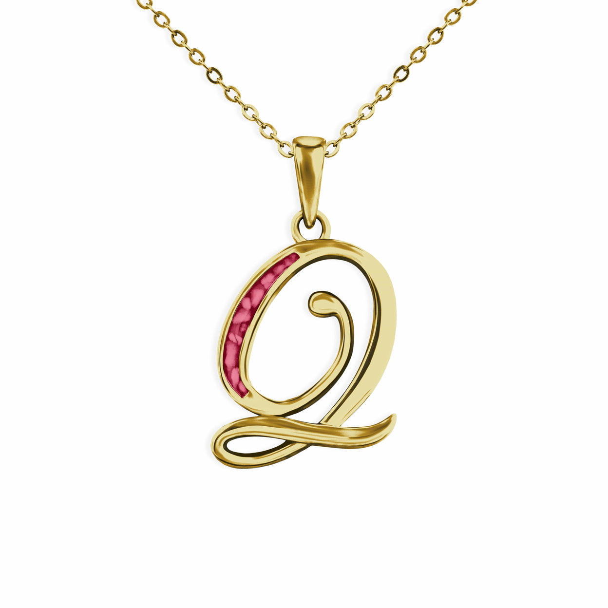 Load image into Gallery viewer, EverWith Alphabet Memorial Ashes Pendant - Letter Q