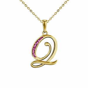 EverWith Alphabet Memorial Ashes Pendant - Letter Q