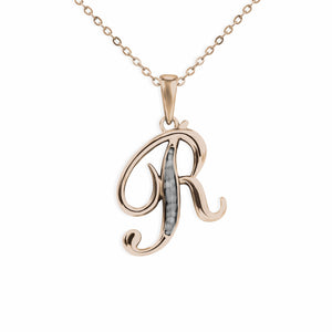 EverWith Alphabet Memorial Ashes Pendant - Letter R