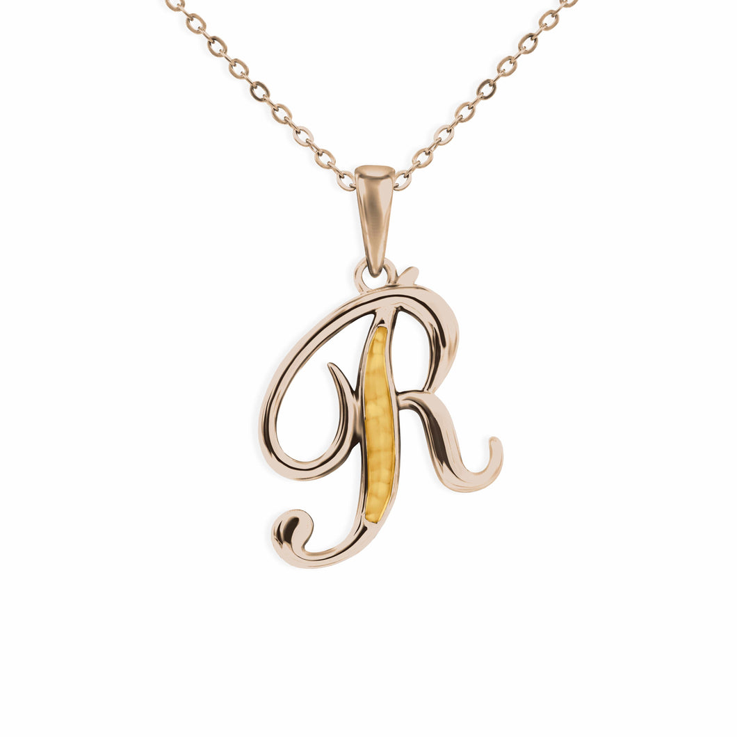 EverWith Alphabet Memorial Ashes Pendant - Letter R