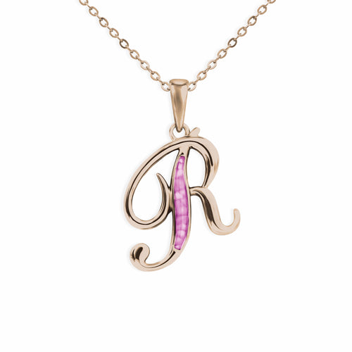 EverWith Alphabet Memorial Ashes Pendant - Letter R