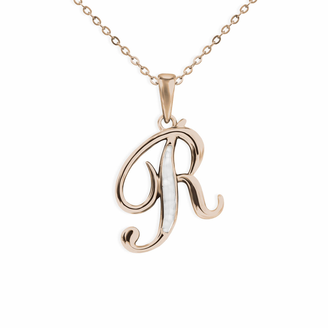 EverWith Alphabet Memorial Ashes Pendant - Letter R