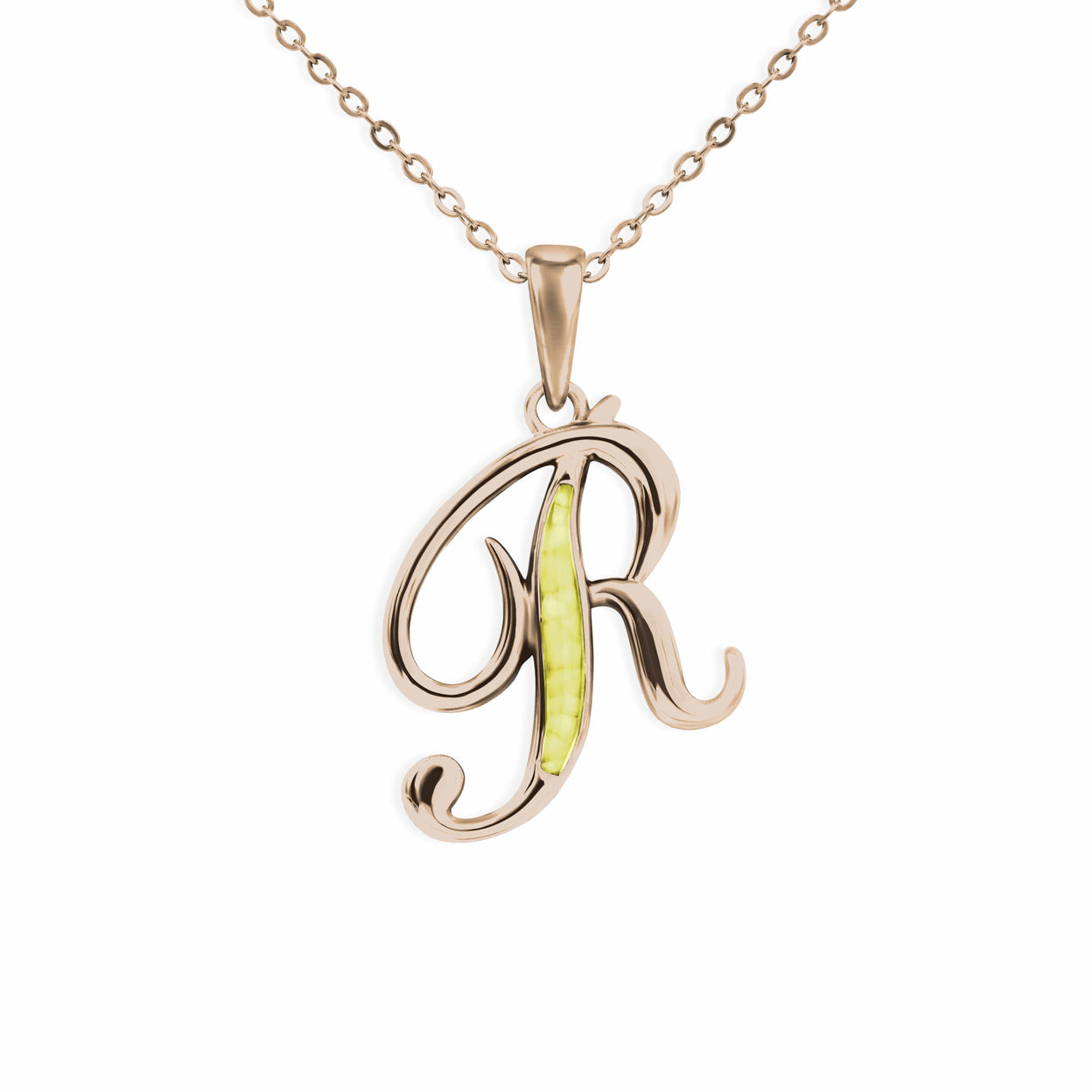 Load image into Gallery viewer, EverWith Alphabet Memorial Ashes Pendant - Letter R