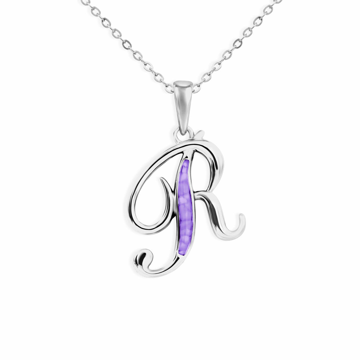 Load image into Gallery viewer, EverWith Alphabet Memorial Ashes Pendant - Letter R