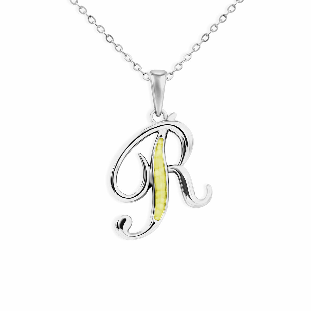 Load image into Gallery viewer, EverWith Alphabet Memorial Ashes Pendant - Letter R