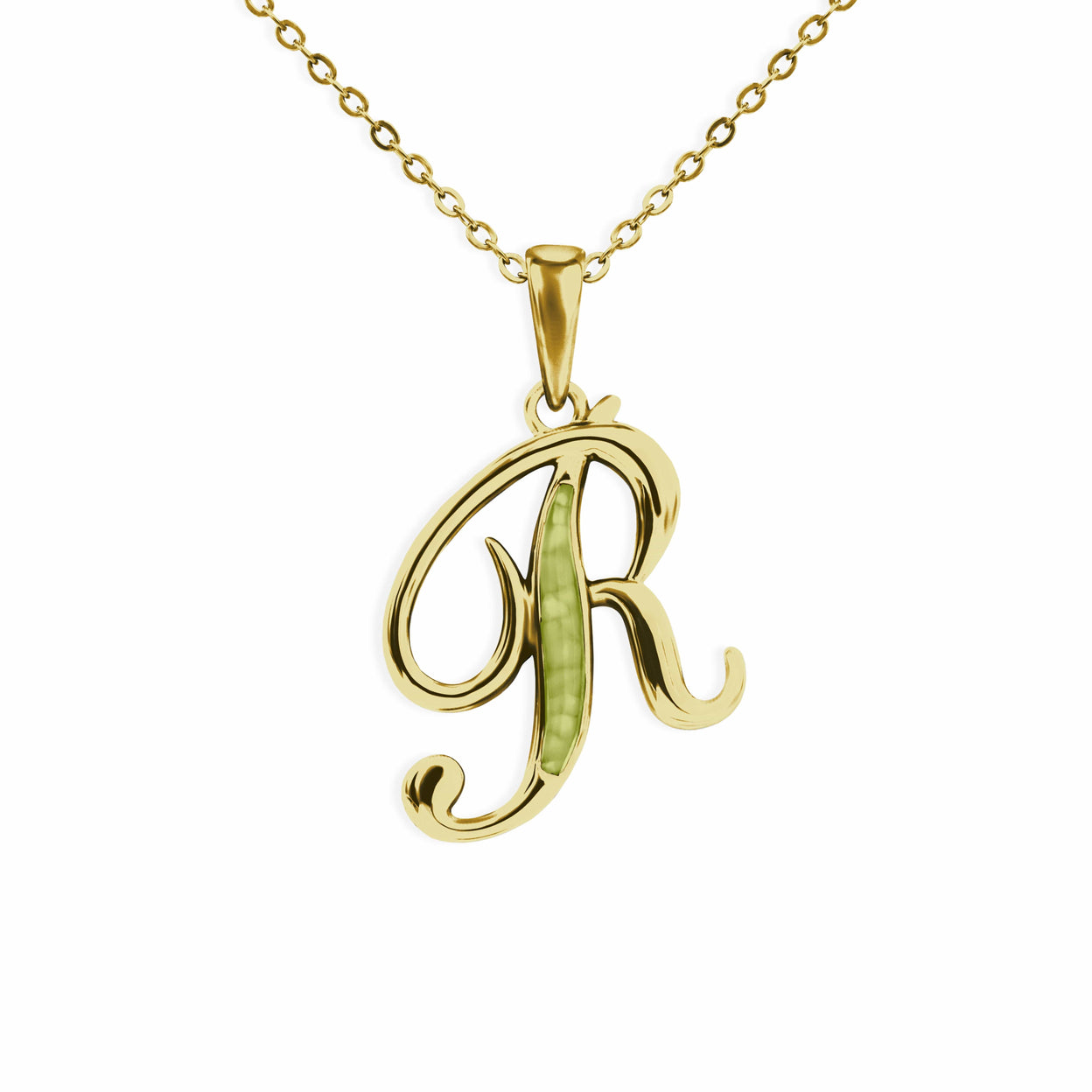 Load image into Gallery viewer, EverWith Alphabet Memorial Ashes Pendant - Letter R