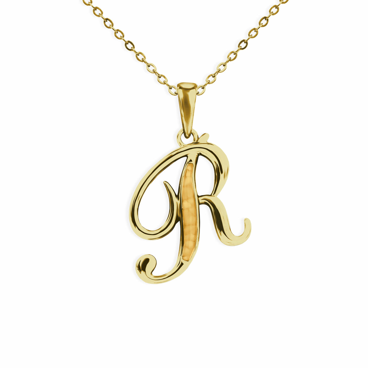 Load image into Gallery viewer, EverWith Alphabet Memorial Ashes Pendant - Letter R