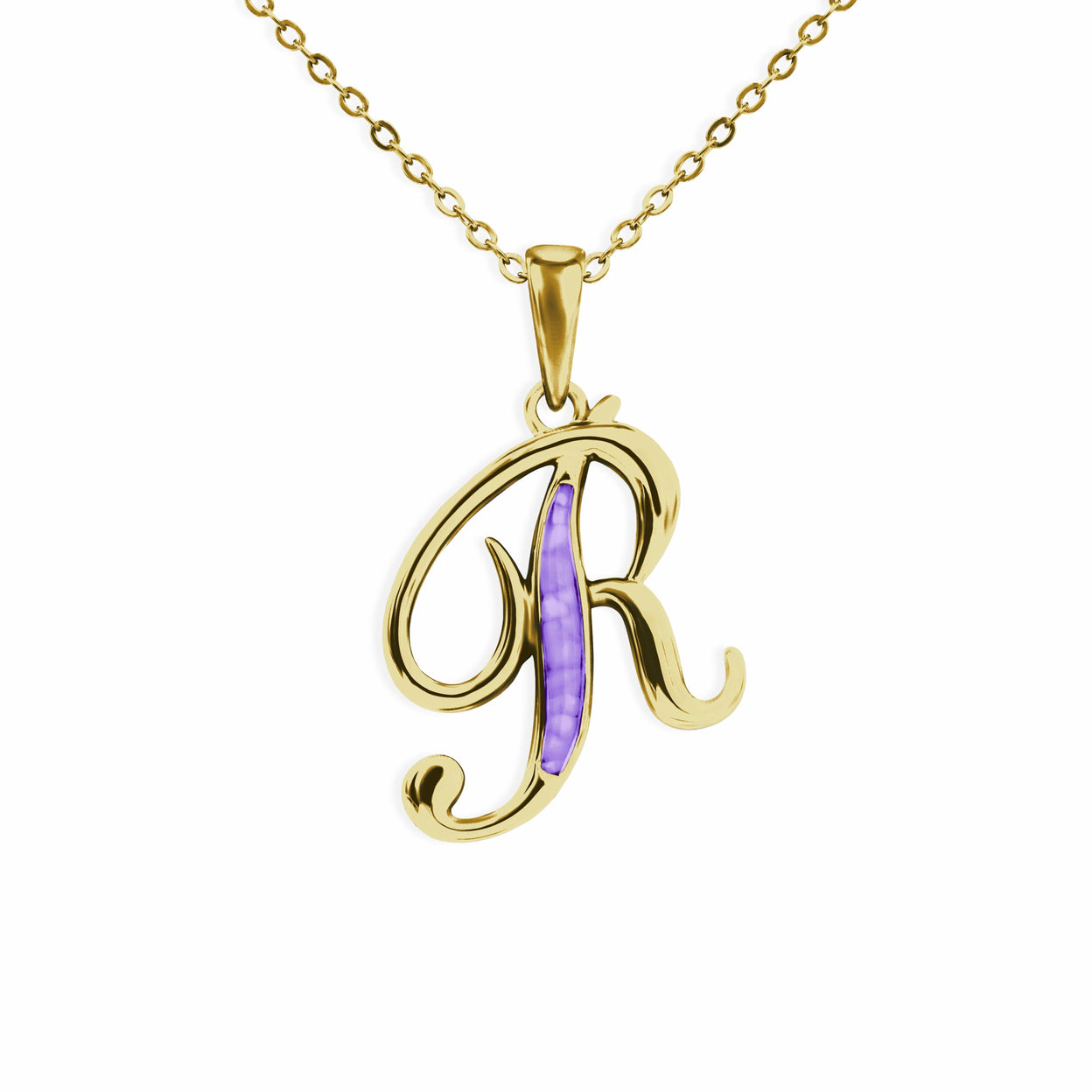 Load image into Gallery viewer, EverWith Alphabet Memorial Ashes Pendant - Letter R