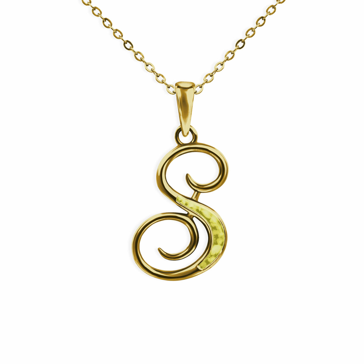 Load image into Gallery viewer, EverWith Alphabet Memorial Ashes Pendant - Letter S