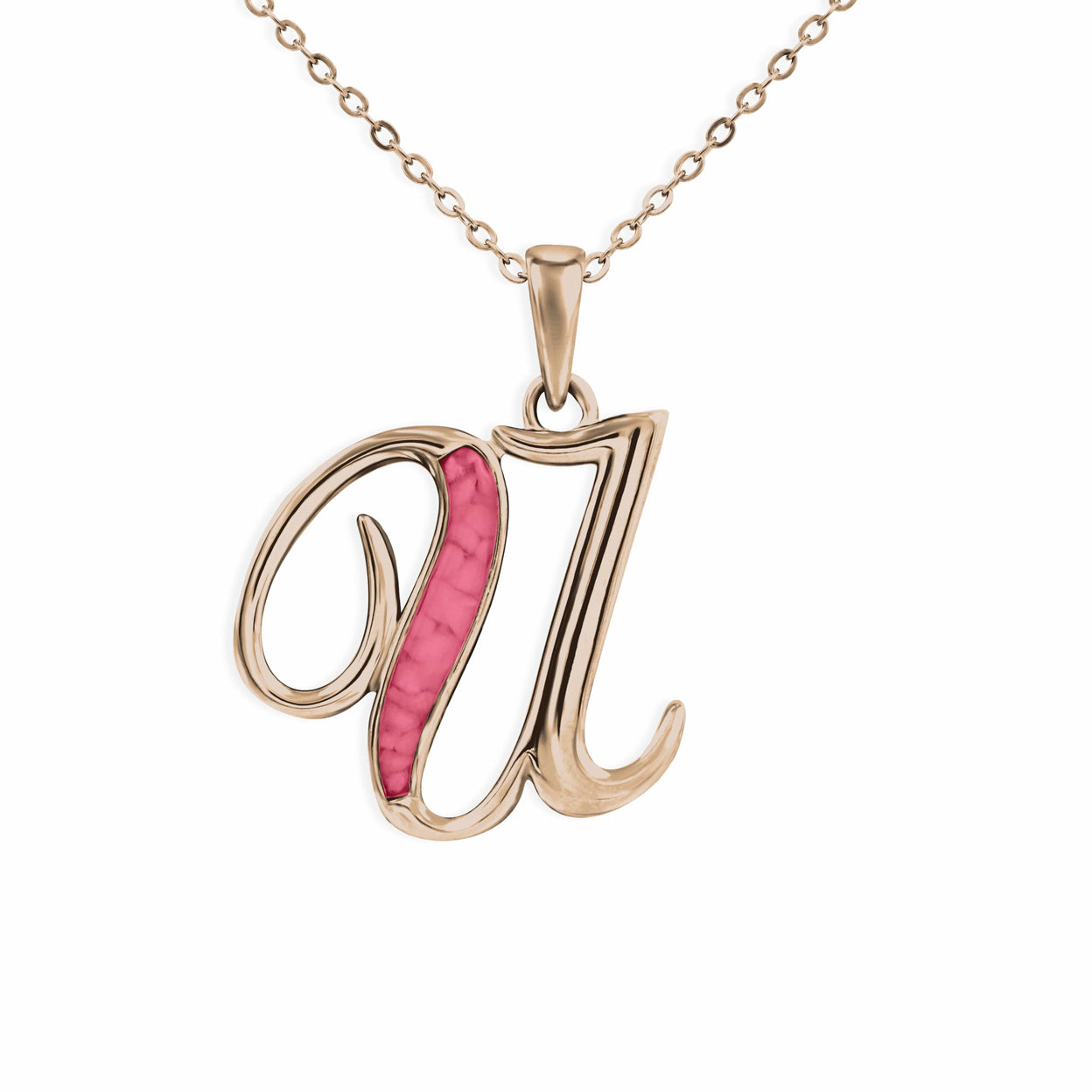 Load image into Gallery viewer, EverWith Alphabet Memorial Ashes Pendant - Letter U