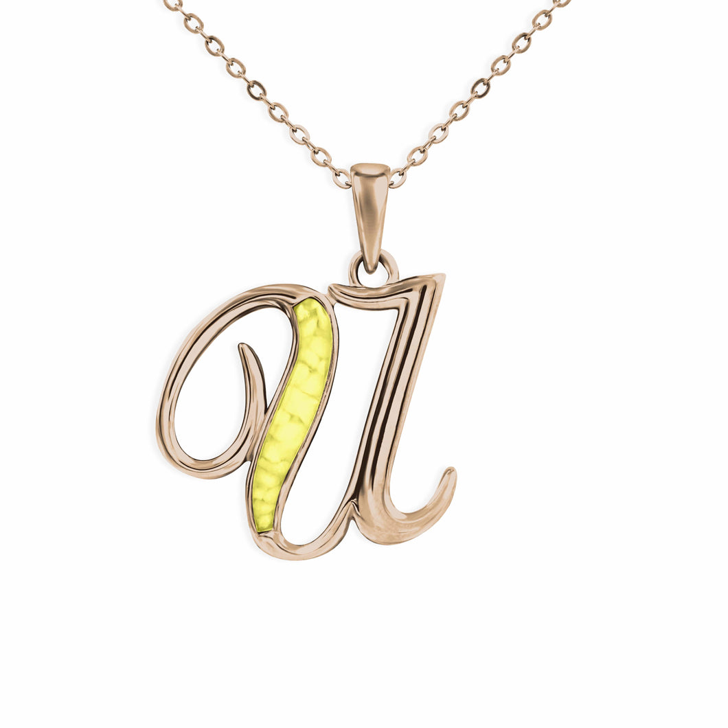 EverWith Alphabet Memorial Ashes Pendant - Letter U