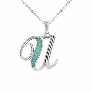 EverWith Alphabet Memorial Ashes Pendant - Letter U