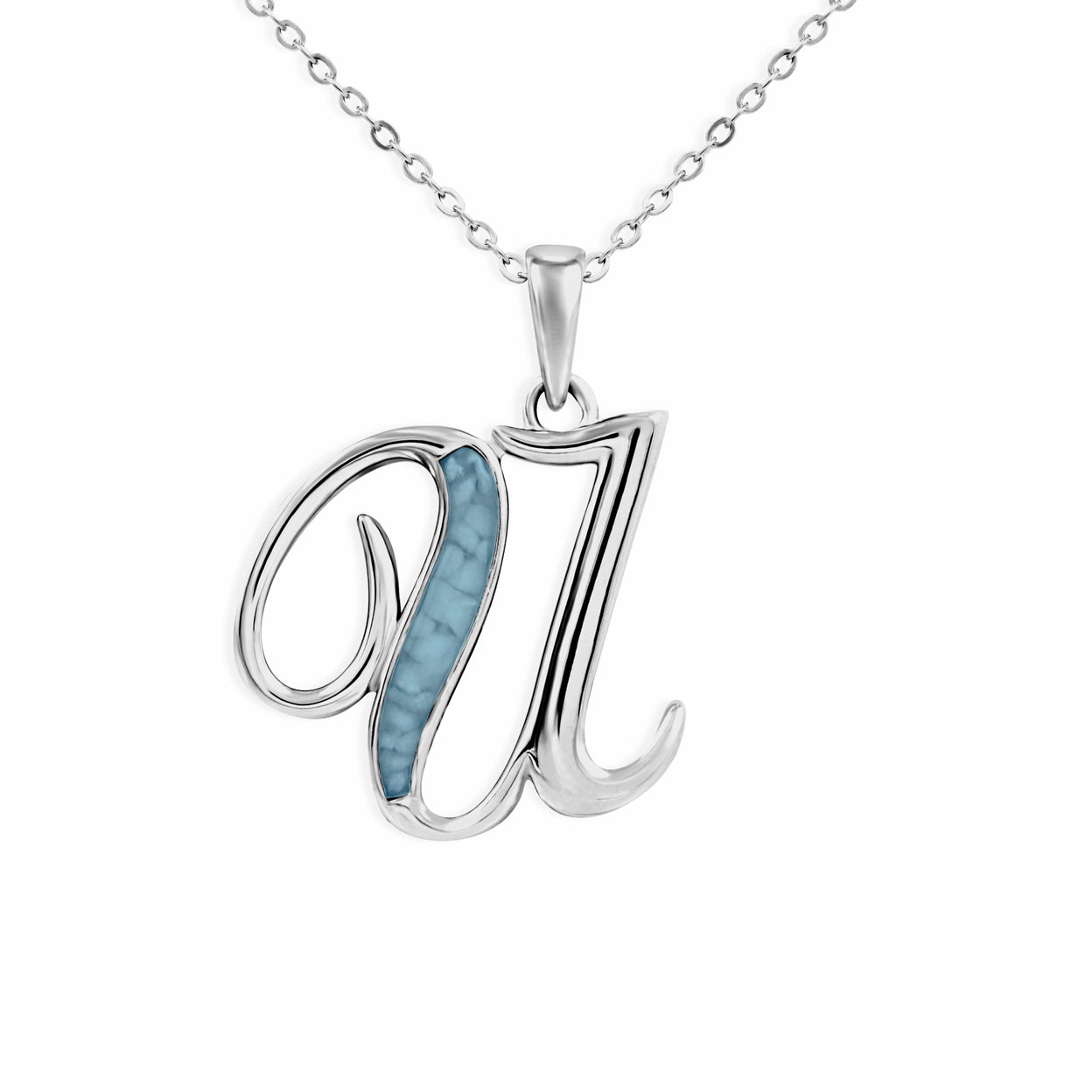 Load image into Gallery viewer, EverWith Alphabet Memorial Ashes Pendant - Letter U