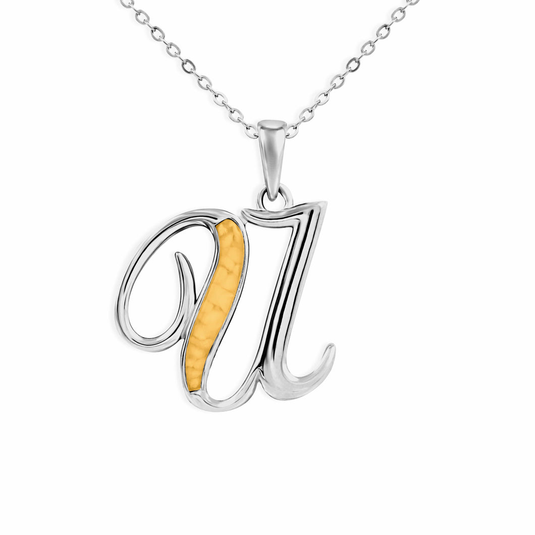 EverWith Alphabet Memorial Ashes Pendant - Letter U