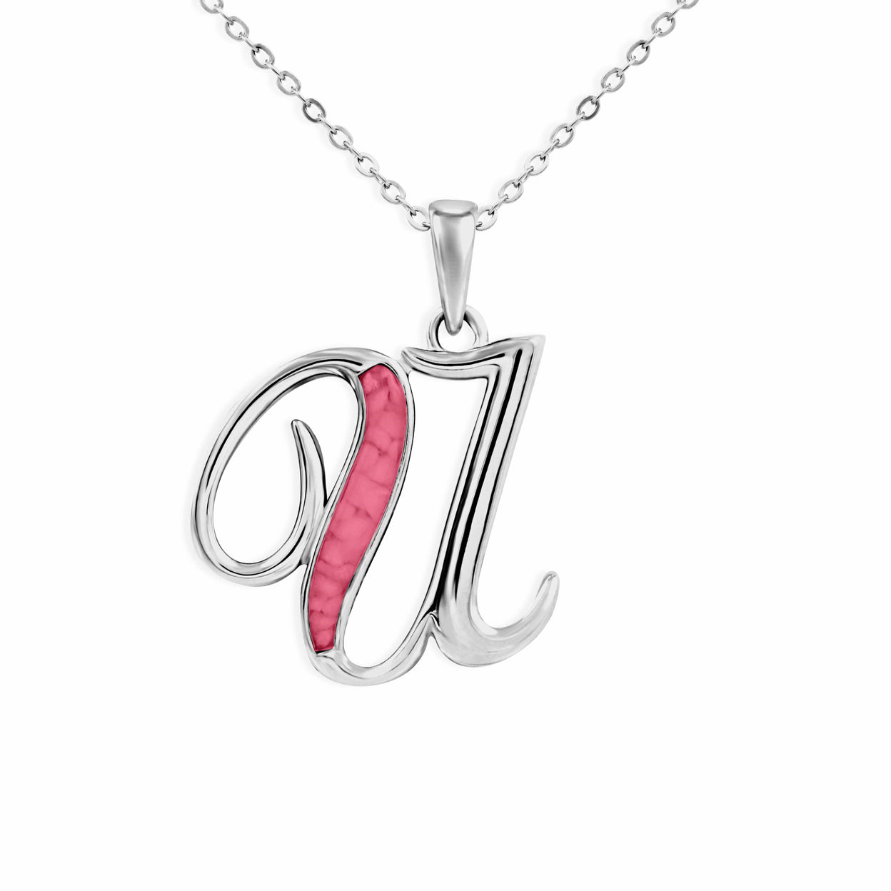 Load image into Gallery viewer, EverWith Alphabet Memorial Ashes Pendant - Letter U