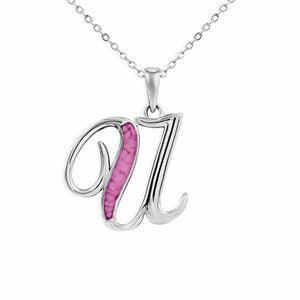 EverWith Alphabet Memorial Ashes Pendant - Letter U