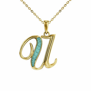 EverWith Alphabet Memorial Ashes Pendant - Letter U