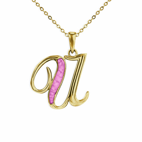 EverWith Alphabet Memorial Ashes Pendant - Letter U