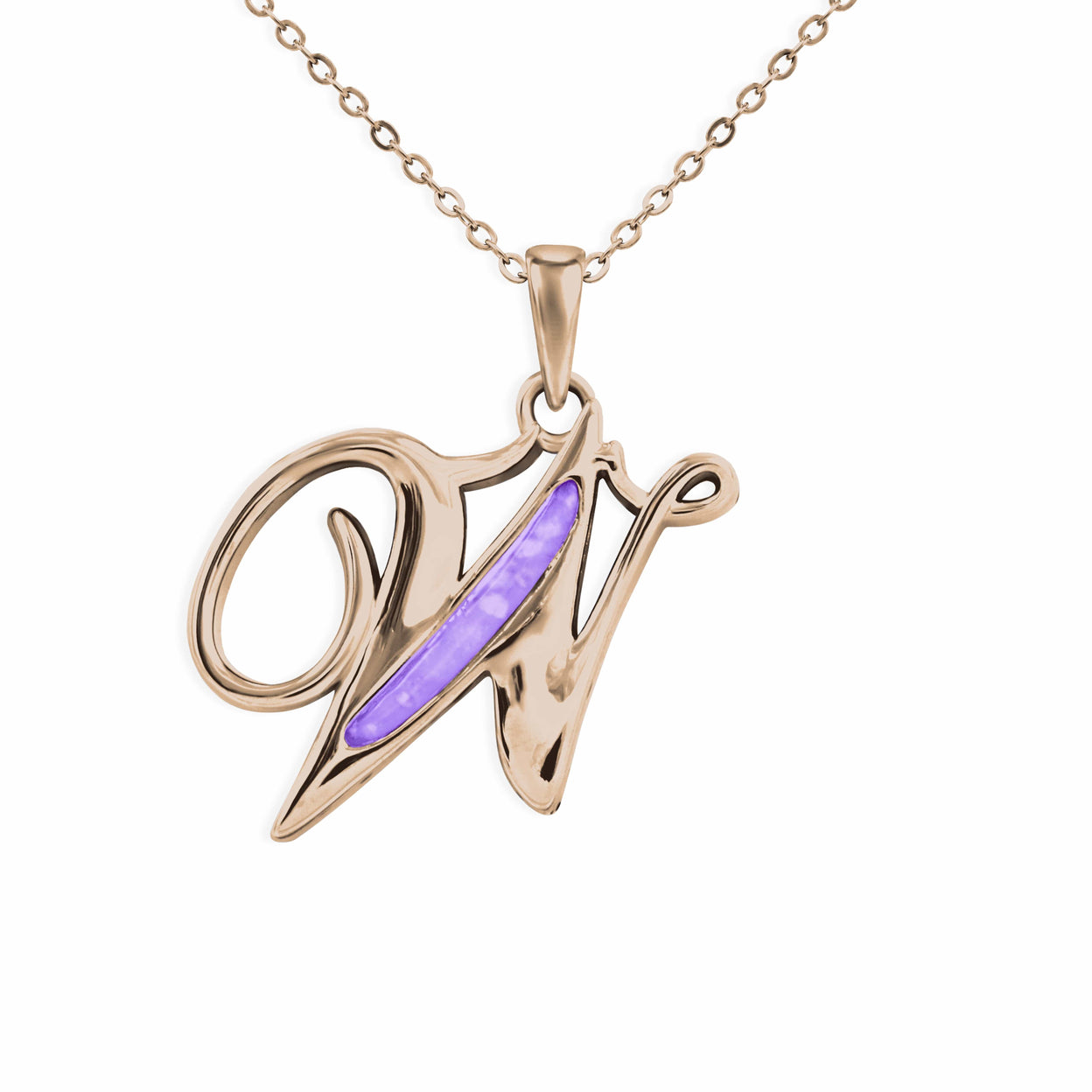 Load image into Gallery viewer, EverWith Alphabet Memorial Ashes Pendant - Letter W