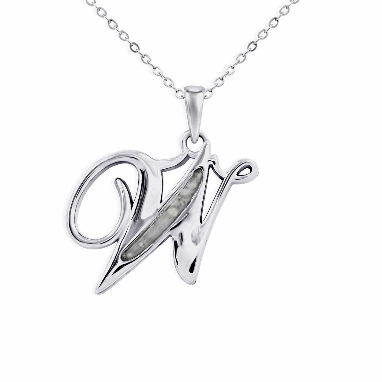 Load image into Gallery viewer, EverWith Alphabet Memorial Ashes Pendant - Letter W