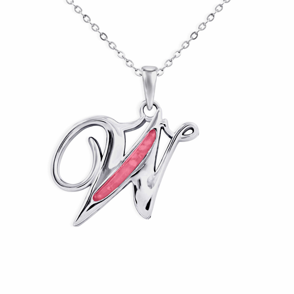 Load image into Gallery viewer, EverWith Alphabet Memorial Ashes Pendant - Letter W