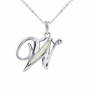 EverWith Alphabet Memorial Ashes Pendant - Letter W