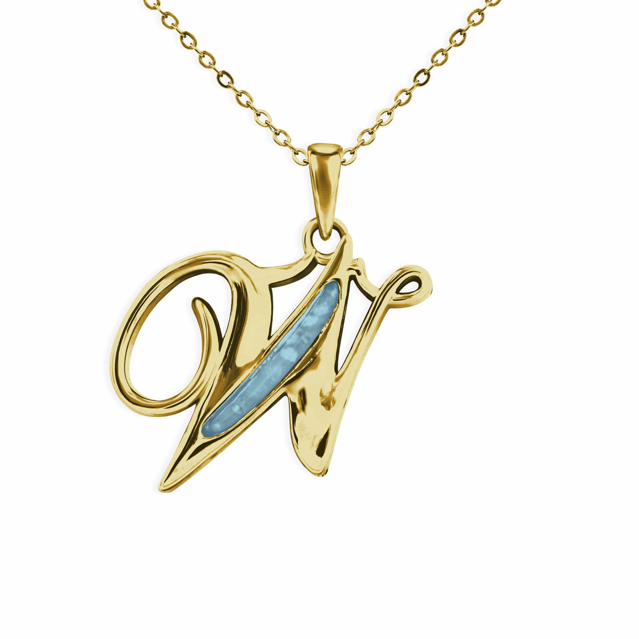 Load image into Gallery viewer, EverWith Alphabet Memorial Ashes Pendant - Letter W