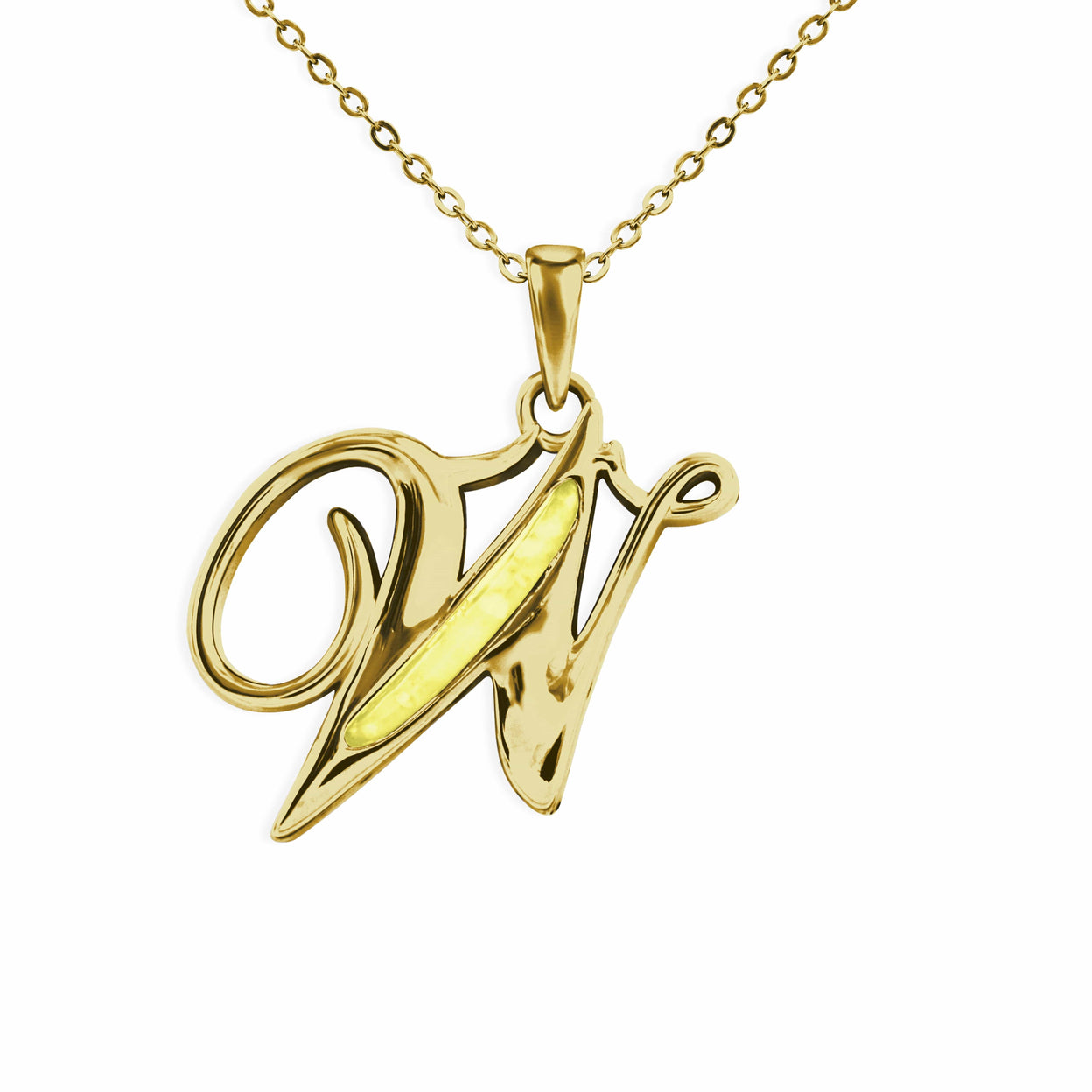 Load image into Gallery viewer, EverWith Alphabet Memorial Ashes Pendant - Letter W