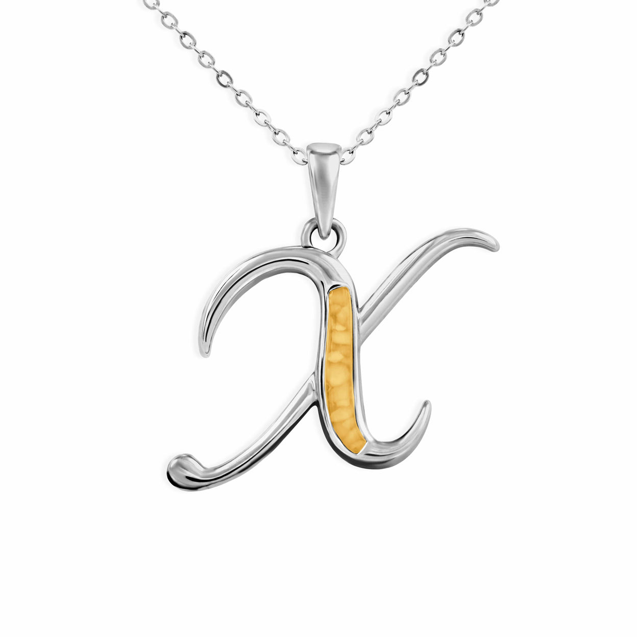 Load image into Gallery viewer, EverWith Alphabet Memorial Ashes Pendant - Letter X