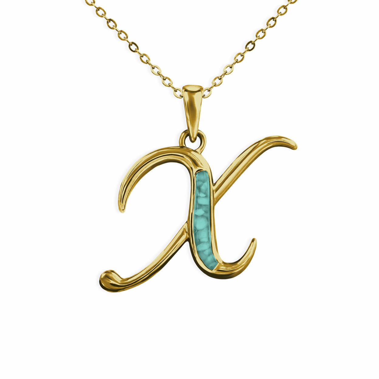 Load image into Gallery viewer, EverWith Alphabet Memorial Ashes Pendant - Letter X