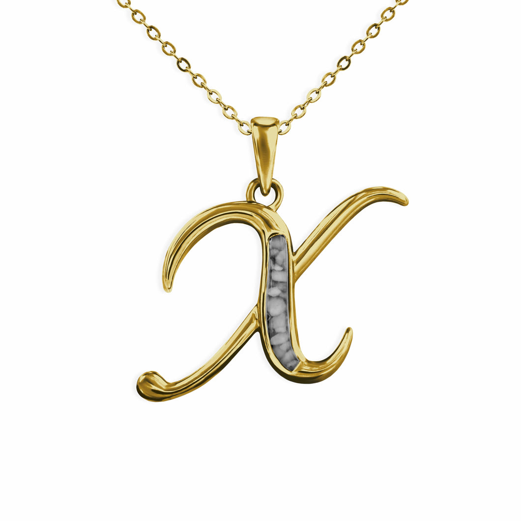 EverWith Alphabet Memorial Ashes Pendant - Letter X