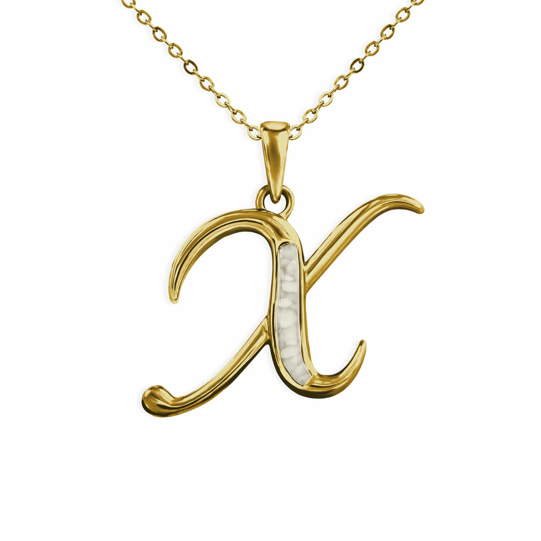 EverWith Alphabet Memorial Ashes Pendant - Letter X