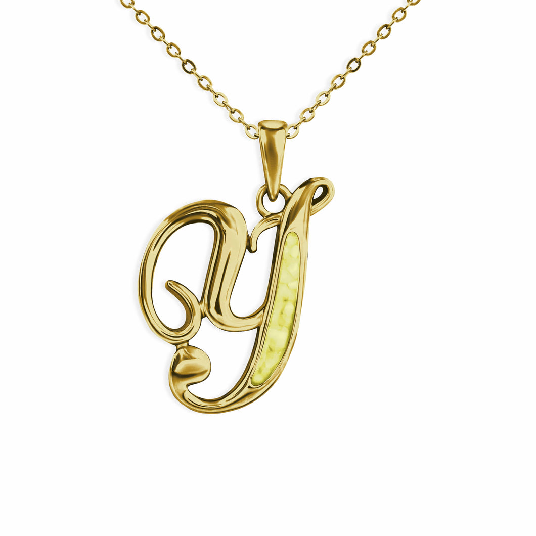 EverWith Alphabet Memorial Ashes Pendant - Letter Y